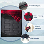 Double Sleeping Bag for Adults Machine Washable 2 Person Camping Sleeping Bag - Image 3
