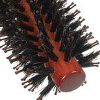 Round Boar Bristle Hair Brush 8.5 Inch Wooden Handle Curly Comb for Men and Women Styling Blow Drying Soft Hair Care