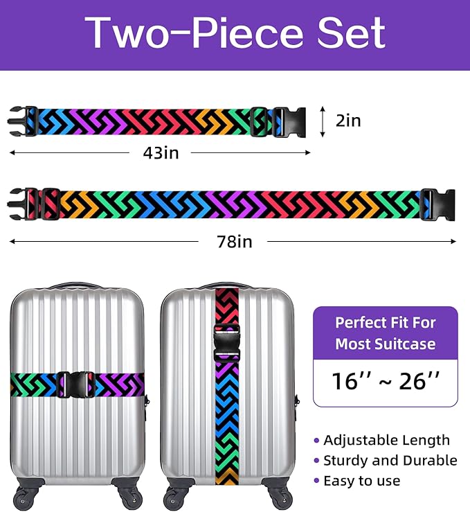 Luggage Straps for Suitcases Travel Belt Luggage Band Heavy Duty Traveling - Image 2