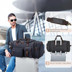 Mens Duffle Bag for Travel 3Pcs Set Travel Bags for Men 60L Expandable Canvas - Image 5