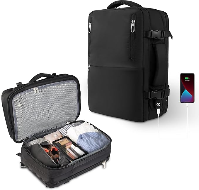 Travel Laptop Backpack with USB Charging Port Business Anti Theft Water - Image 2