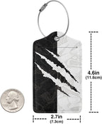 Black Against White Pattern Luggage Tags - Image 4