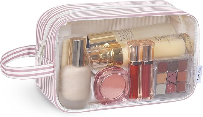 Narwey Clear Toiletry Bags for Traveling Women Men, Make Up Organizer, Skincare by Narwey