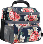 FlowFly Double Layer Cooler Insulated Lunch Bag Adult Lunch Box Large Tote Bag by FlowFly