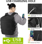 Travel Backpack for Women Men, Travel Laptop Backpack w/USB Charging Port - Image 6