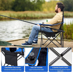 EMERIT 2 Pack Oversized Padded Camping Chair, 350LB Heavy Duty Quad Fold Chair - Image 4