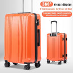 Coolife Luggage Expandable Suitcase PC+ABS 3 Piece Set - Image 2
