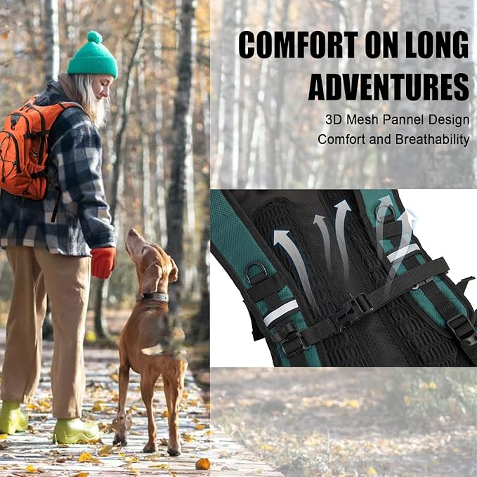 Hydration Backpack Pack with 2L Water Bladder 18L Hiking Backpack Women Men - Image 5