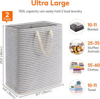 Lifewit 2 Pack Laundry Hamper Large Collapsible Laundry Baskets, Freestanding - Image 3