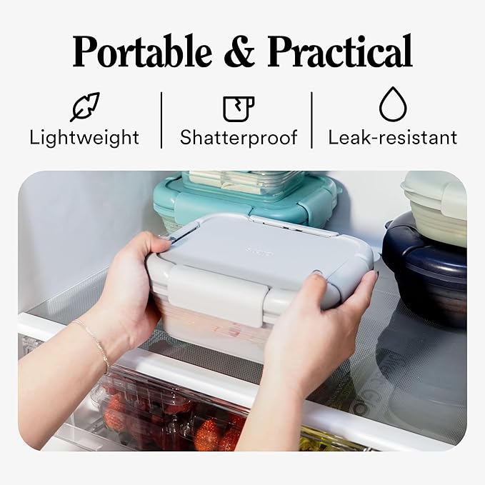 STOJO Collapsible Bento Box, Leak-Proof, Microwave & Dishwasher Safe, Premium - Image 4
