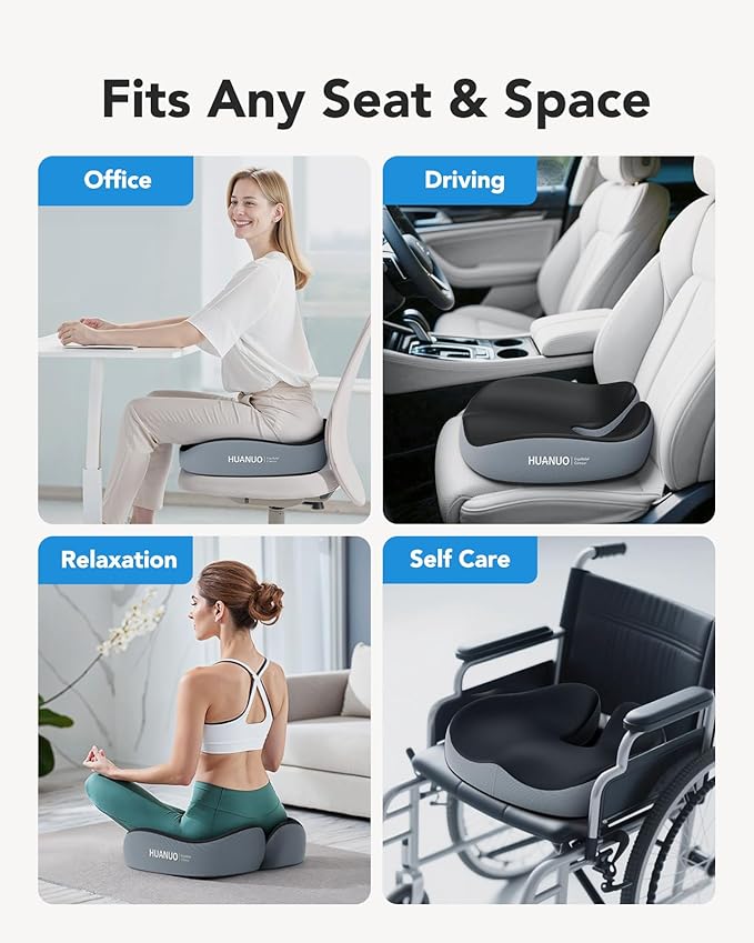 HUANUO Seat Cushion for Office Chair, Extra Large Memory Foam Cushion for - Image 7