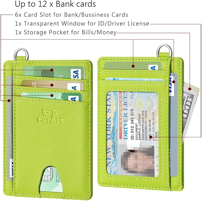 FurArt Slim Minimalist Wallet, Front Pocket Wallets, RFID Blocking, Credit Card - Image 6