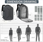 TORIBIO Camera Backpack, Hardshell DSLR Photography Camera Bag, Waterproof Hard - Image 3