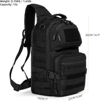 15L Tactical Crossbody Sling Bag | Everyday One Shoulder Backpack Fit 12 Inch - Image 3