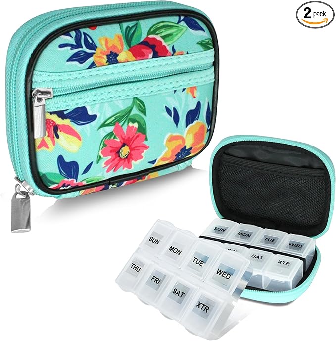 Serfeymi Weekly Travel Pill Organizer Pill Case by Serfeymi
