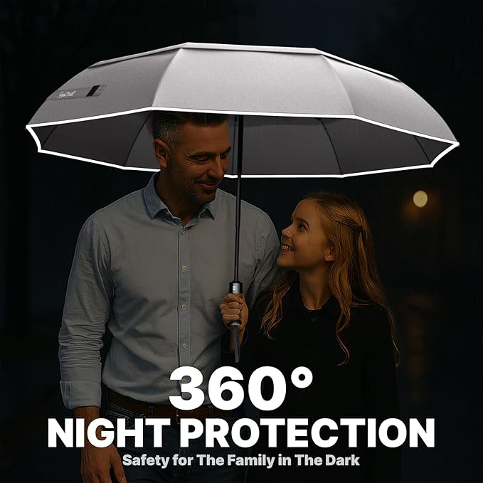 Royal Walk Windproof Folding Travel Umbrella Compact and Strong Luxurious Real - Image 5