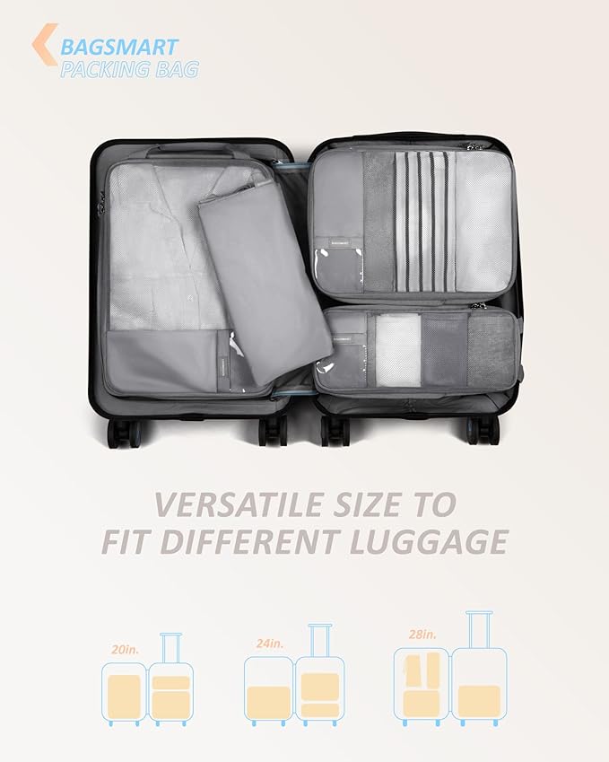 BAGSMART 6 Set Compression Packing Cubes - Image 3
