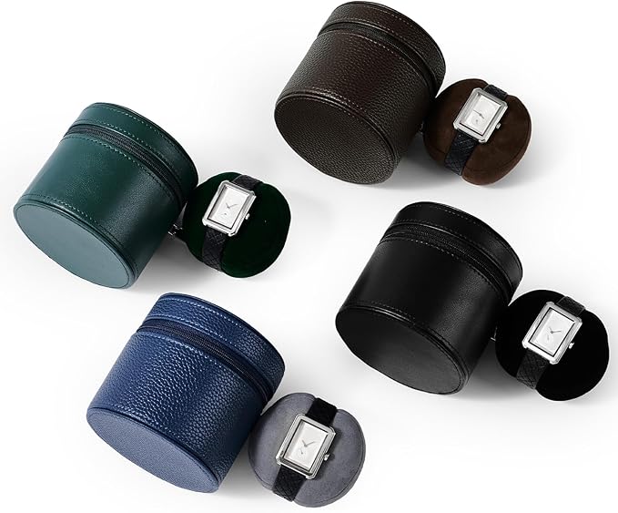 Oirlv Luxury Leather Watch Travel Case Single Watch Case - Image 4