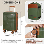 Romswi Luggage Sets 2 Piece22In, Expandable 22x14x9 Carry On Luggage - Image 9