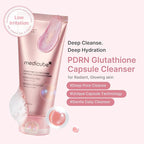 medicube Facial Cleanser PDRN Pink Glutathione Capsule Foam Cleanser | Daily Face Wash for Pore Care, Uneven Skin Tone, Texture | Hydrating & Nourishing Deep Cleansing | Korean Skincare, 4.23 oz