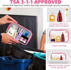 AURUZA 4 Pack Clear Toiletry Bag, Portable Travel Makeup Pouch - Image 3