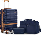 Carry On Luggage 3 Piece Lightweight Travel Luggage Set, YKK Zippers Expandable by Unknown