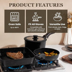 KIKCOIN 22 Pcs Pots and Pans Set Non Stick, Detachable Handle Cookware Sets - Image 4