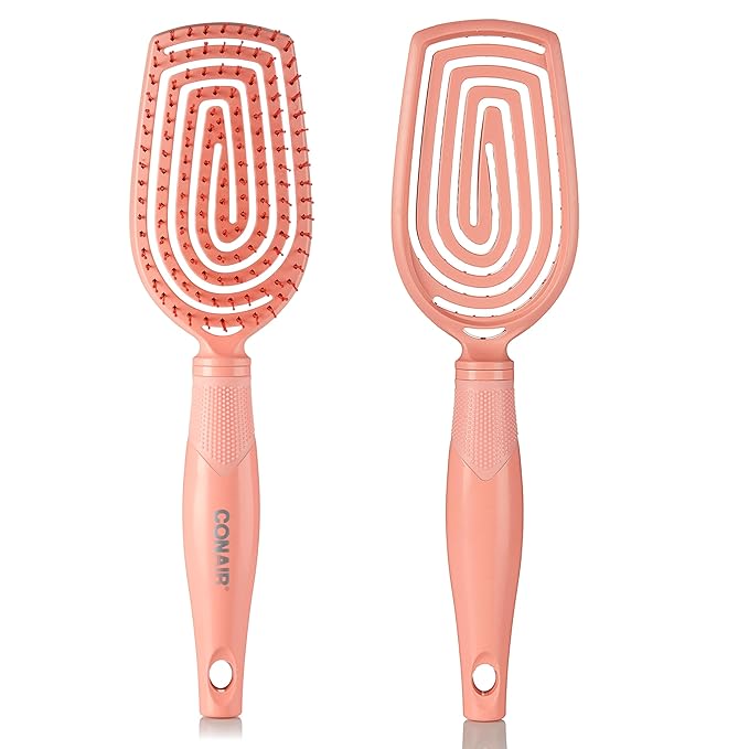 Conair Scalp Care Detangling hairbrush - Curly Hair Brush - Scalp Massager - hairbrushes for women & men - detangler for all lengths - can use wet or dry - Standard