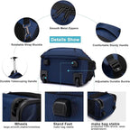 Rolling Backpack for Adults, 17inch Laptop Travel Backpack - Image 4
