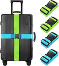 BILIONE 4 Pack Luggage Straps 79" Long Belts Keep Suitcase Secure While by BILIONE