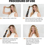 5 in 1 Hair Dryer Brush Set,Professional Negative Ionic Hot Air Styler, Air Curling Wrap Styler,Detachable Blow Dryer Brush With Auto Wrap Curlers,Hair Styling Tools For Straight/Curl/Drying/Smoothing