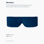 Bearaby Midnight Blue Sleep Mask 23” x 4” Weighted Eye Mask - Image 2