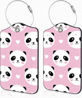 2 Pcs Cute Panda and Heart Luggage Tags by Unknown