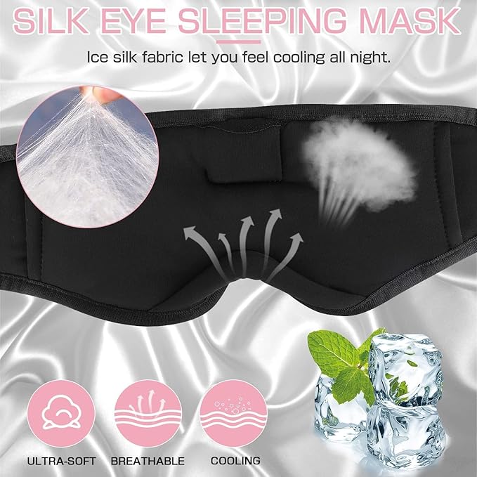LC-dolida Sleep Mask with Bluetooth Headphones, Sleep Headphones Bluetooth - Image 2