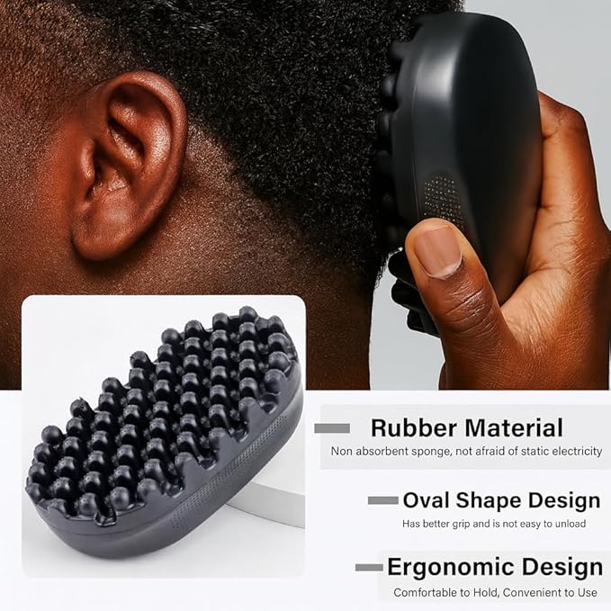 Luxury Twist Styler – Durable, Washable Comb Brush, a Premium Alternative to Hair Sponges for Afro, Curly, Coiled & 4C Hair, Ideal for Daily or Professional Use (Black)