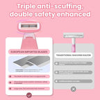 Women Razors moisturizing bar for Sensitive Skin, Travel Razors Shaving Kit - Image 8