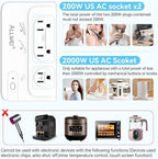 ALLWEI 2000W Travel Voltage Converter 220v to 110v Converter - Image 2