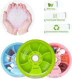 INVODA Weekly Pill Organizer 7 Compartment Rotating Pill Box - Image 8