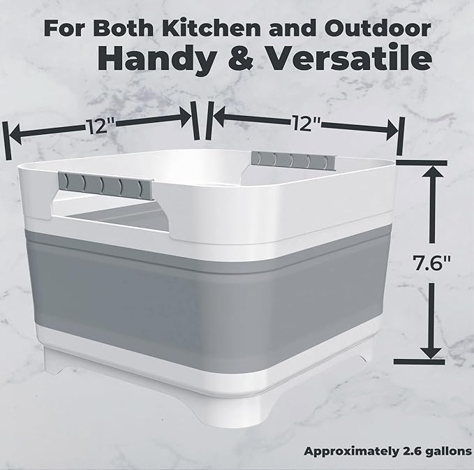 Wash Basin for Baby Bottles, Versatile Wash Tub for Kitchen, Outdoor Camping - Image 2