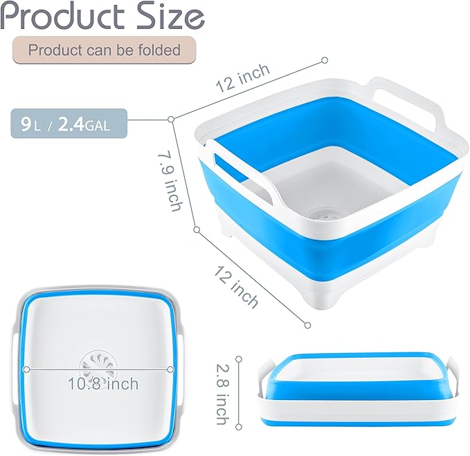2.4 Gal Collapsible Dish Basin - Image 2