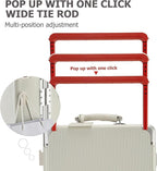 feilario 20'' Aluminum Frame Wide Handle PC Hardside Carry On Luggage - Image 3