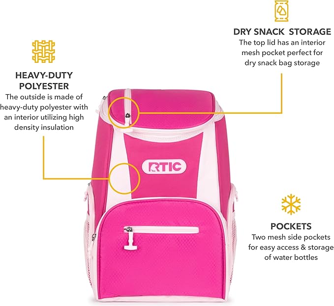 RTIC 15 Can Lightweight Backpack Cooler Soft Insulated Portable Bag - Image 4