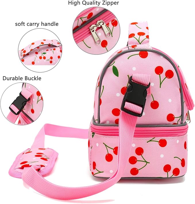 FlowFly Kids Double Decker Cooler Insulated Lunch Bag Large Tote - Image 5