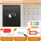 71 Keys Fireproof Key Lock Box, Anti-Theft Key Box Wall Mount - Image 9