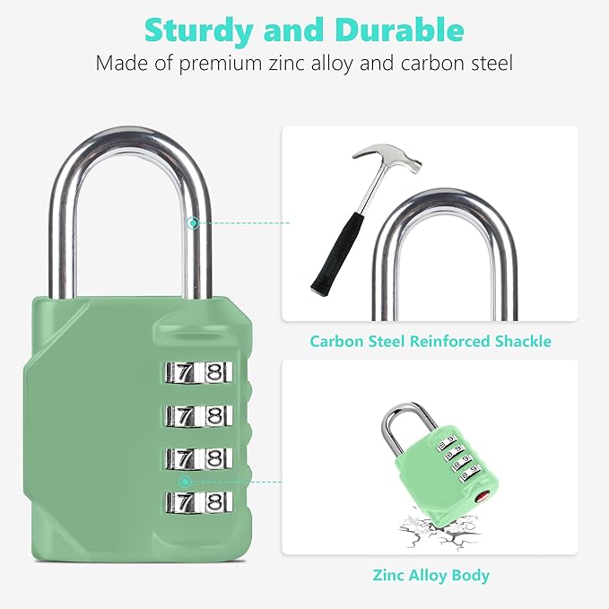 CL11KG Combination Lock, 4 Digit Outdoor Combination Padlock Set Your own - Image 3