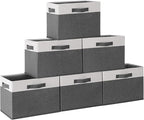 GhvyenntteS 6 Pack Fabric Storage Bins, Foldable Storage Baskets by GhvyenntteS