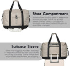 SUNNY BIRD Duffel with Utility Pouch, 40L Weekender Overnight Bag with Shoe - Image 9
