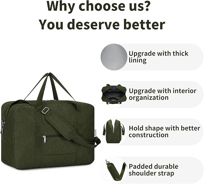 For Spirit Airlines Personal Item Bag 18x14x8 Foldable Travel Duffel Bag - Image 5