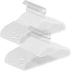SONGMICS Pack of 50 Coat Hangers, Space-Saving Plastic Clothes Hangers by SONGMICSbySONGMICSHOME
