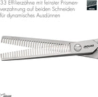 Jaguar Satin 30/30 Thinning and Texturizing Scissors, Right Handed Haircutting Shears, 6.0 Inch